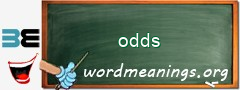 WordMeaning blackboard for odds